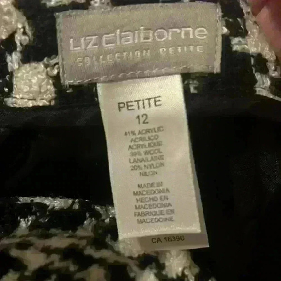 Liz Clairborne Houndstooth Lined Pencil Skirt size 12 petite, classic style! - Picture 7 of 7